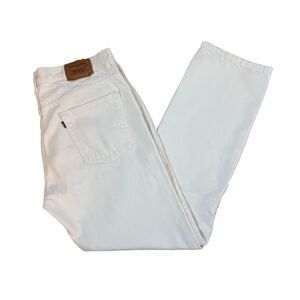 Vintage Levi’s 505 White Denim Lower Rise Straight Leg 16M